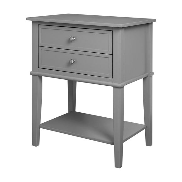 Dunelm silver 2024 bedside table