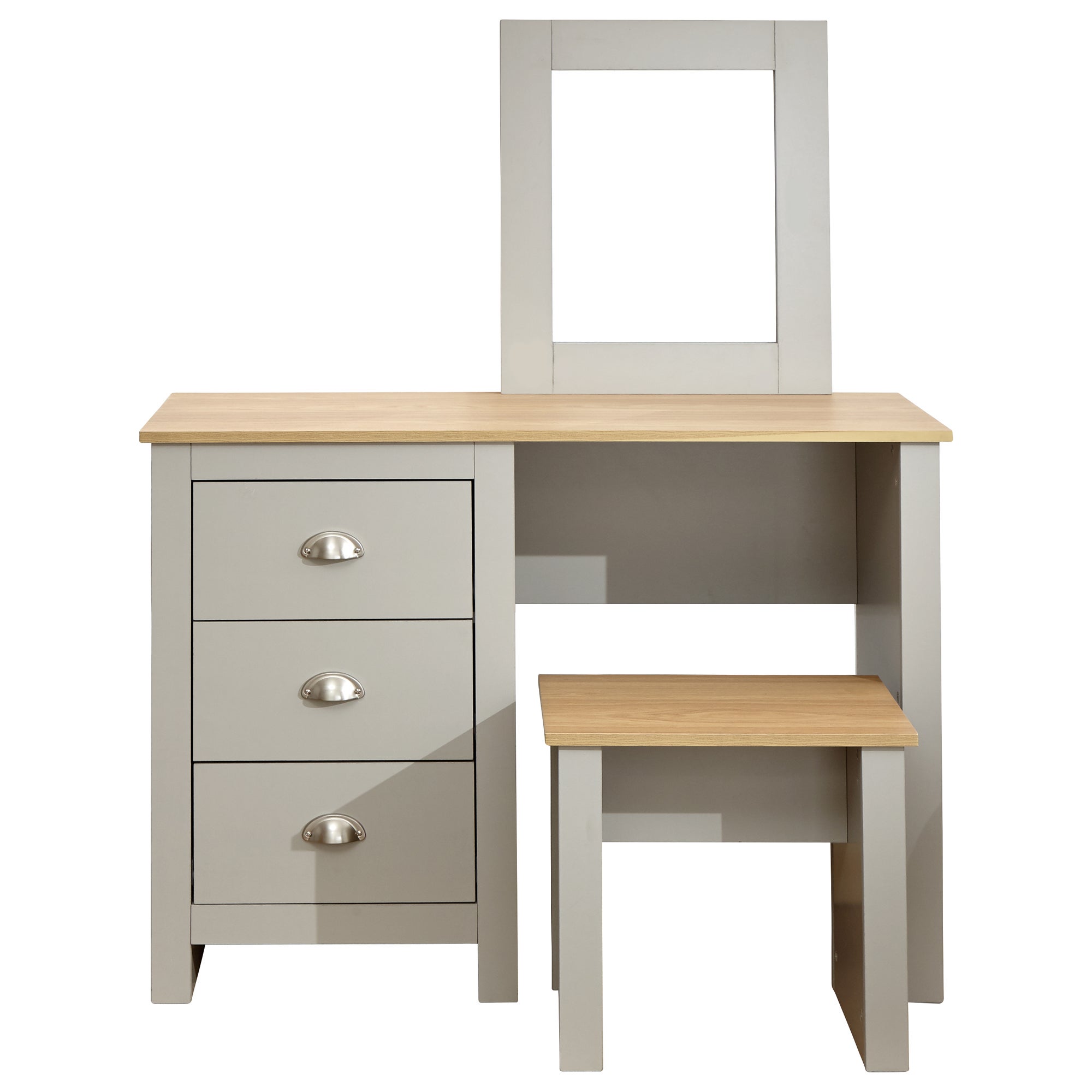 Lancaster 3 Drawer Dressing Table Set with Mirror
