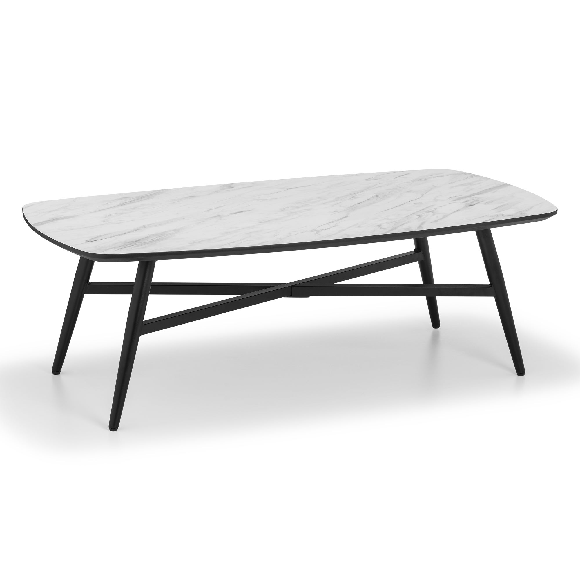 Caruso Marble Effect Coffee Table White