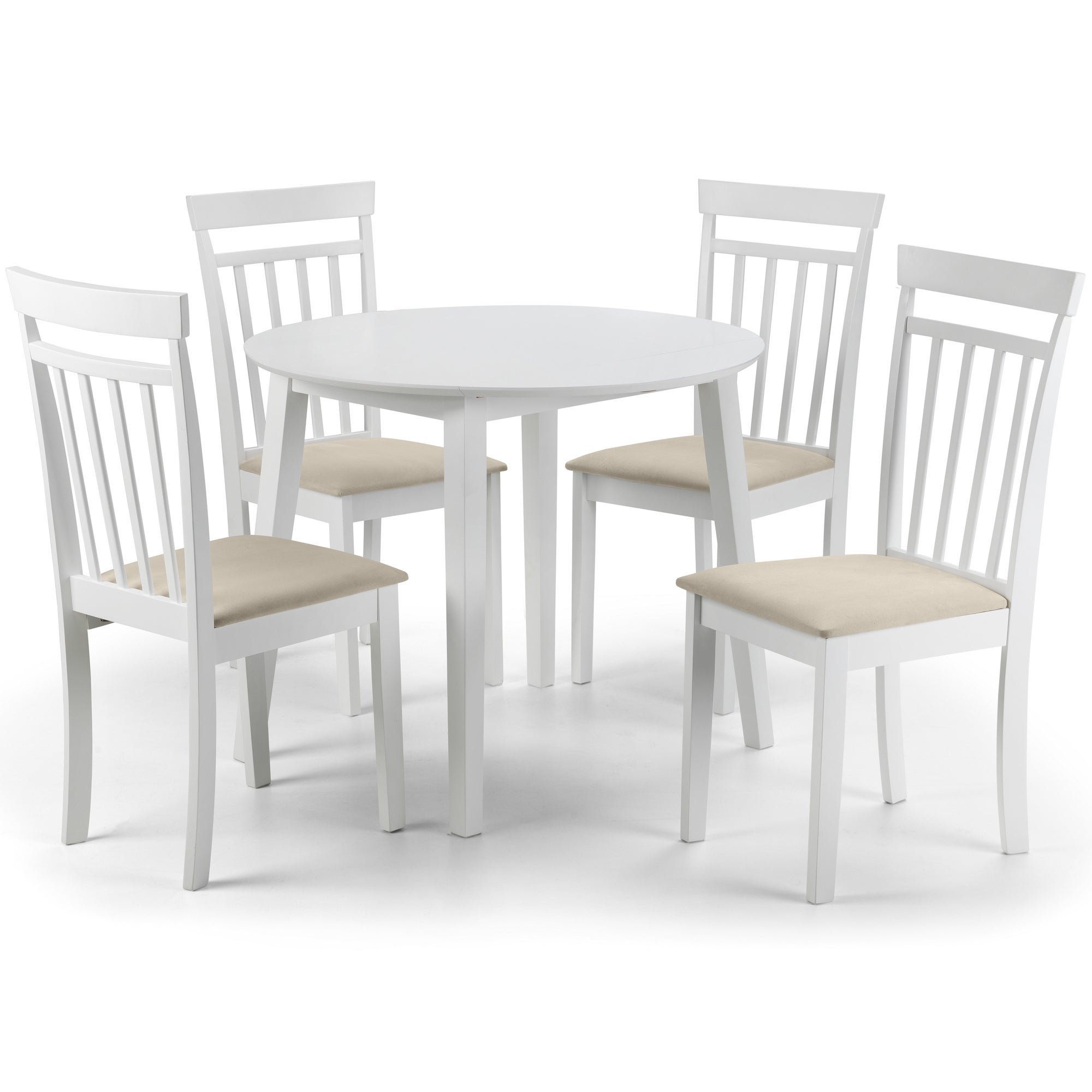 Coast Round Extendable Dining Table with 4 Chairs White