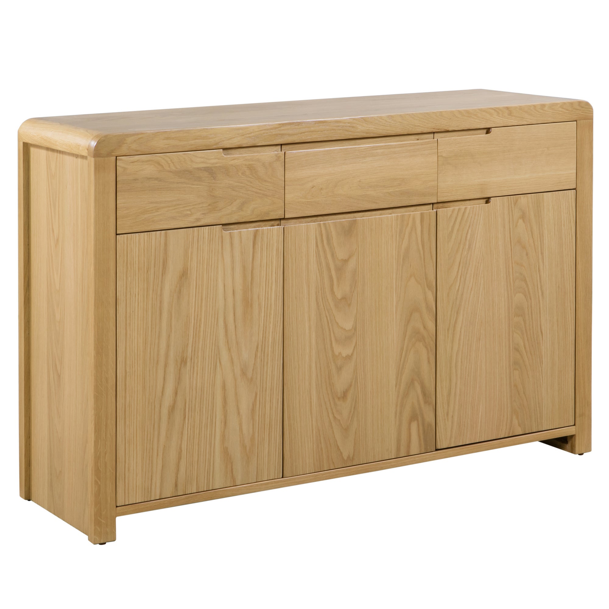 Photos - Dresser / Chests of Drawers Oak Curve  Sideboard Brown 