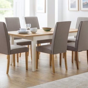 Davenport 4-6 Seater Rectangular Extendable Dining Table- Off White