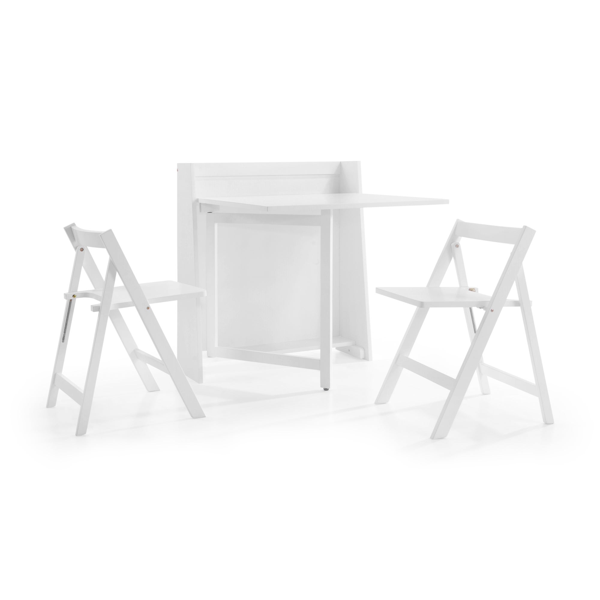 Helsinki Compact Dining Table and 2 Chairs White