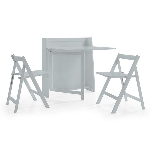 Helsinki Compact Dining Table and 2 Chairs Grey