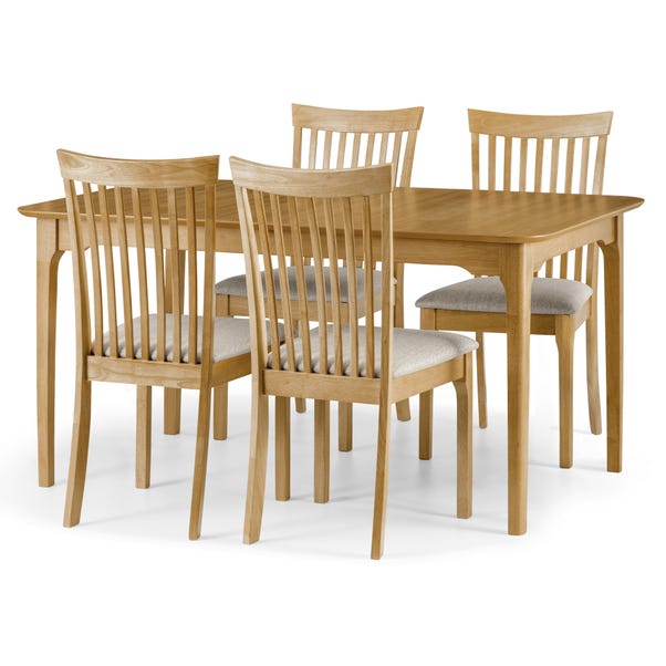 Ibsen Dining Table with 4 Chairs Oak (Brown)