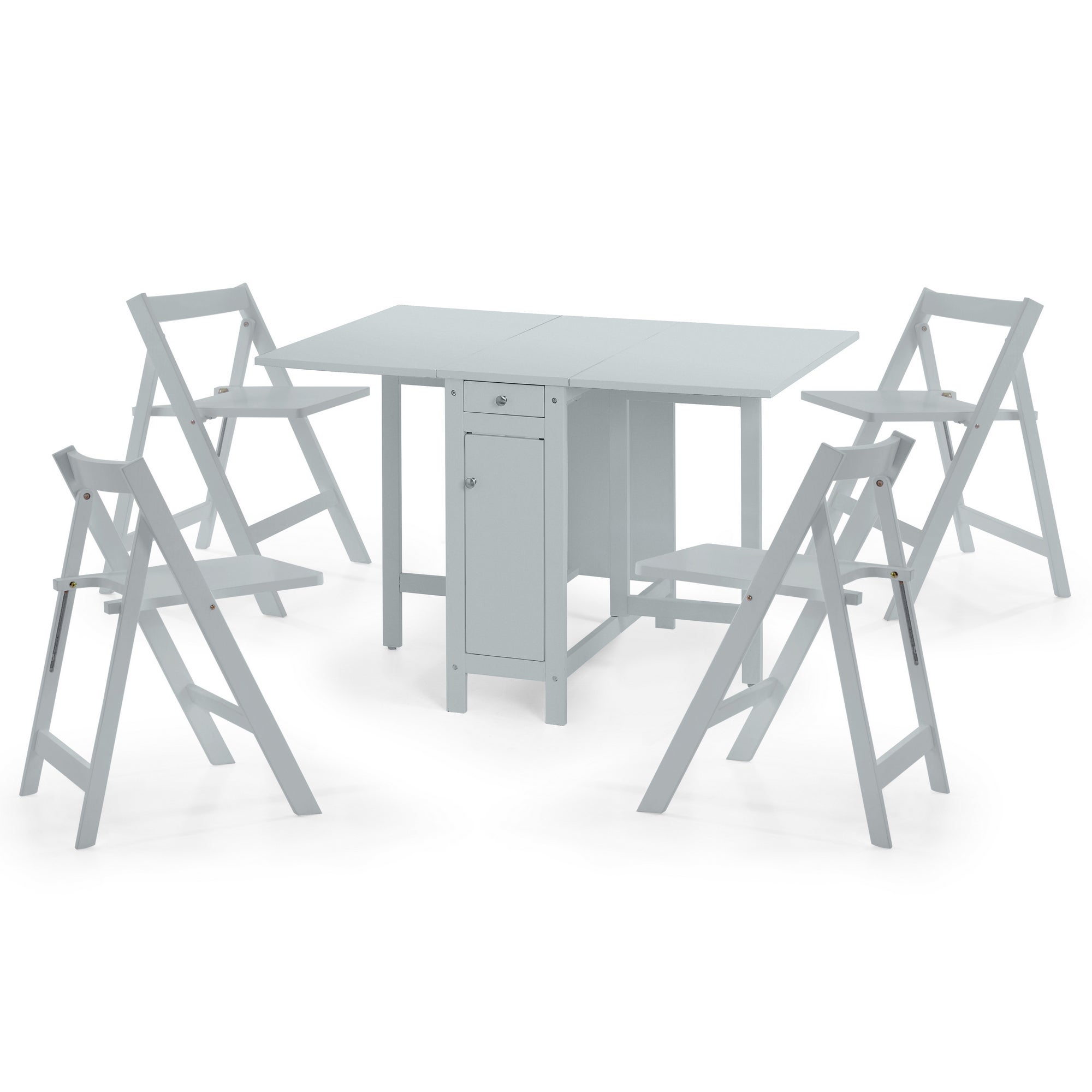 Savoy Rectangular Extendable Dining Table with 4 Chairs Grey