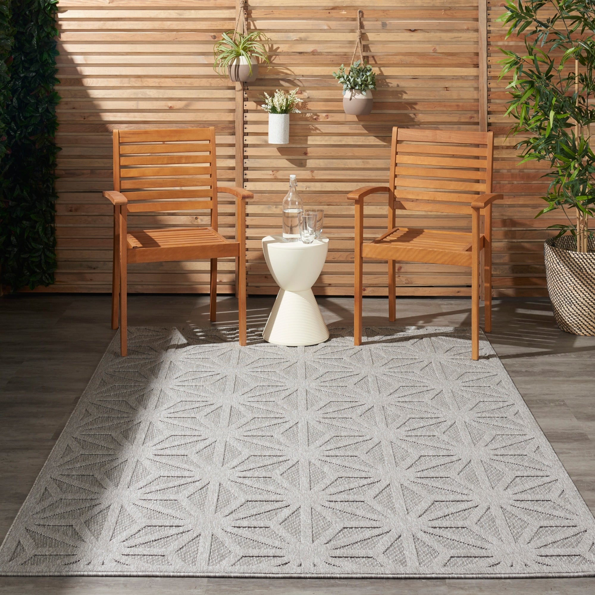 Cozumel Geo Indoor Outdoor Rug Cozumel Geo Grey