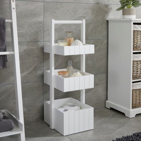 Vienna single door mirrored cabinet - white