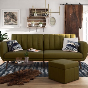 Brittany Linen 2 Seater Sofa Bed