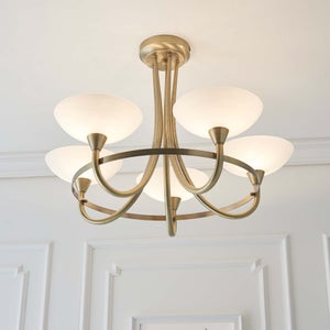 Vogue Cagney 5 Light Semi Flush Ceiling Light