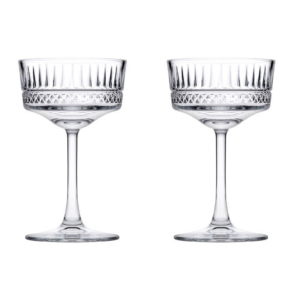 Set of 2 Elysia Champagne Coupes Clear