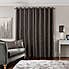 Chenille Ogee Charcoal Eyelet Curtains  undefined