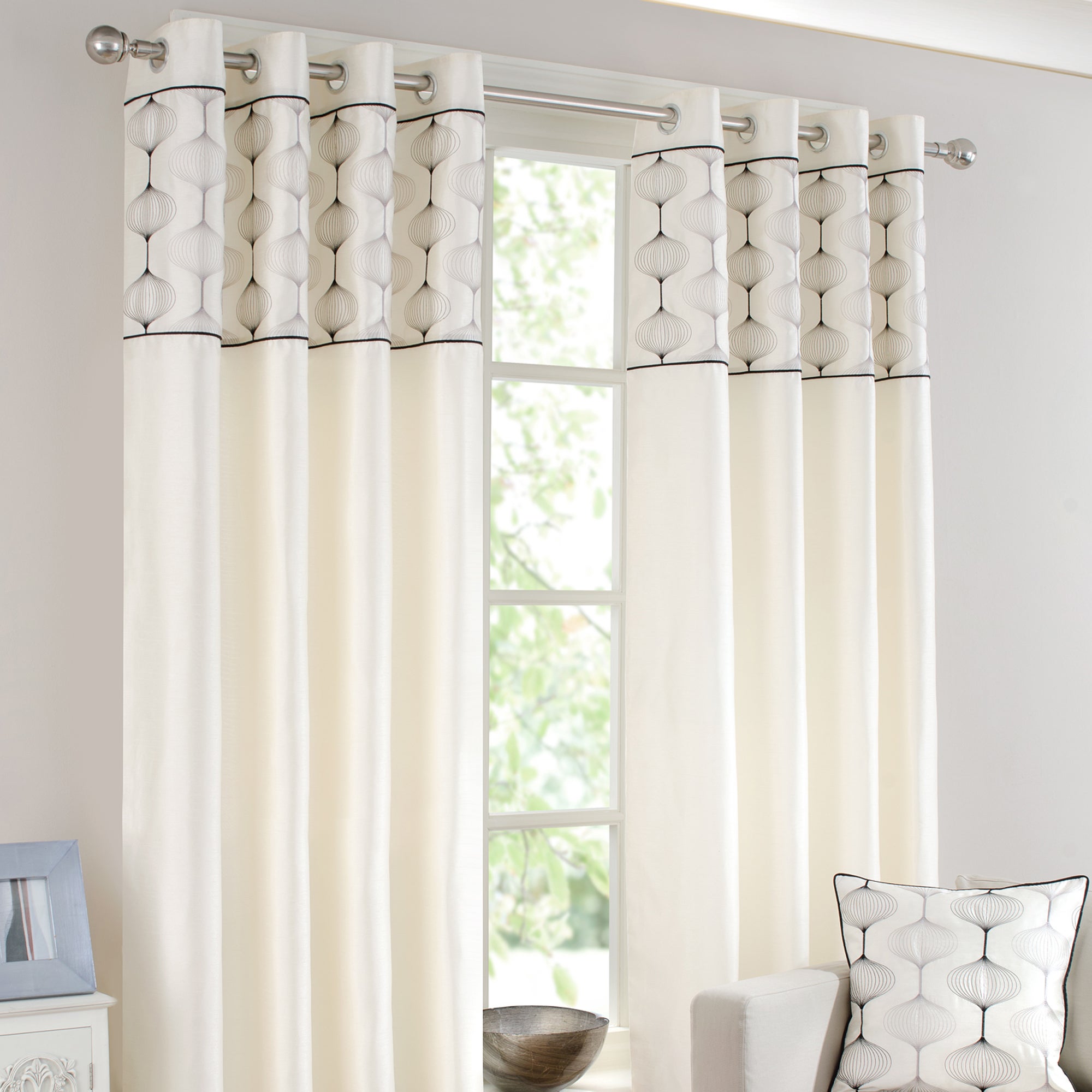 Urbis Eyelet White Eyelet Curtains | Dunelm