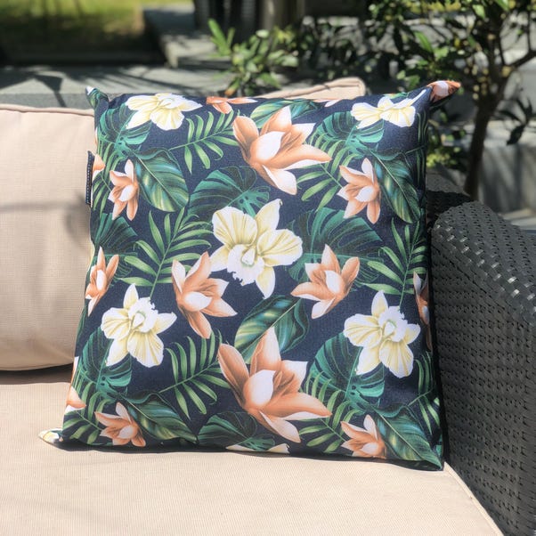 Java Navy Water Resistant Outdoor Cushion image 1 of 5