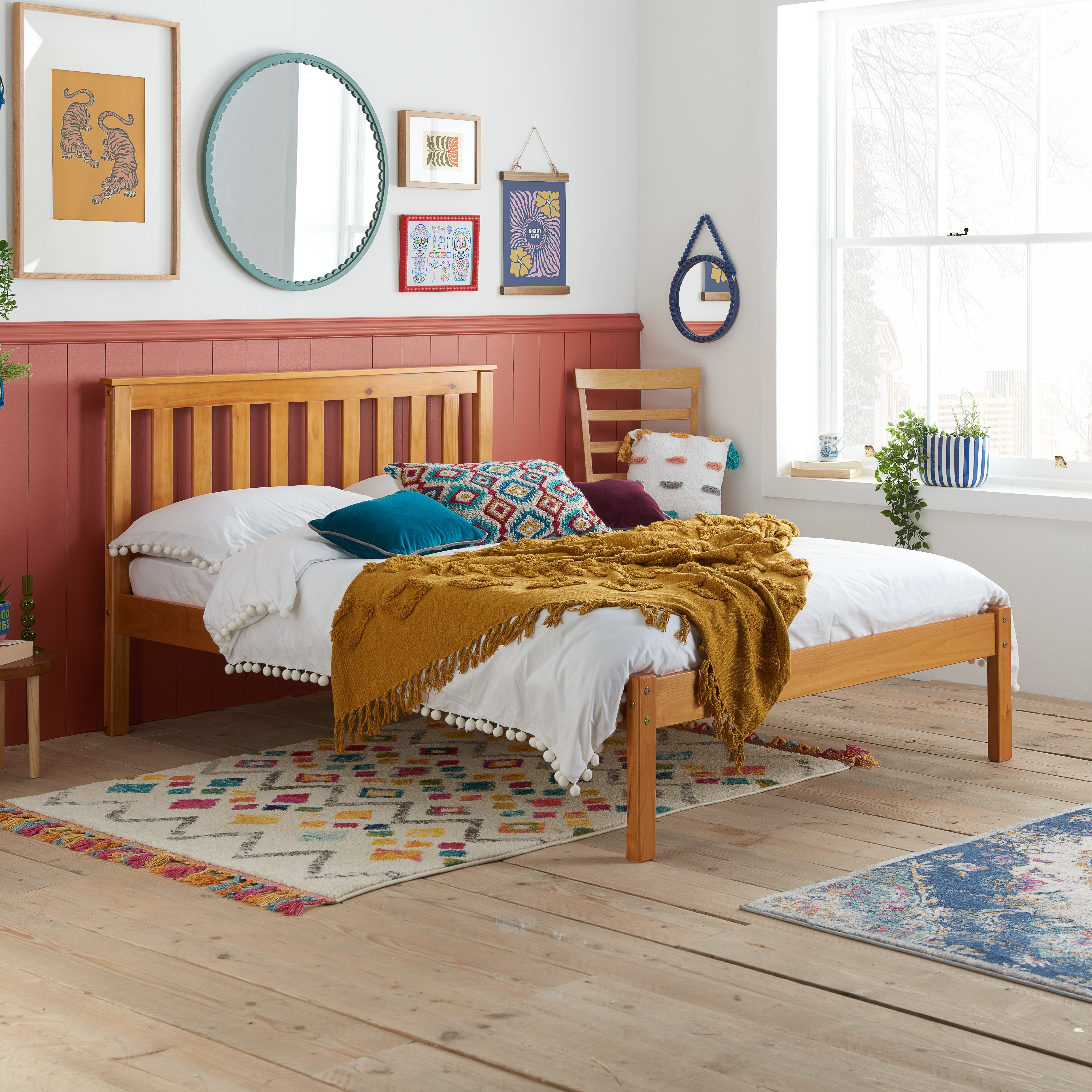 Denver Low End Bed Frame Blue