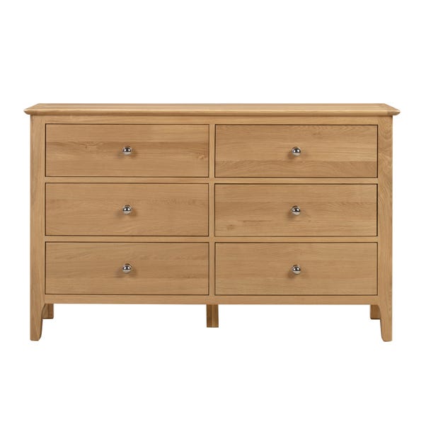 Cotswold Wide 6 Drawer Chest, Oak image 1 of 5
