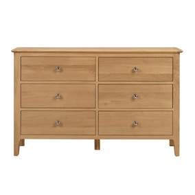 Cotswold Wide 6 Drawer Chest, Oak