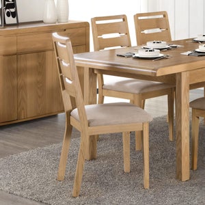 Curve Set Of 2 Dining Chairs- Faux Linen