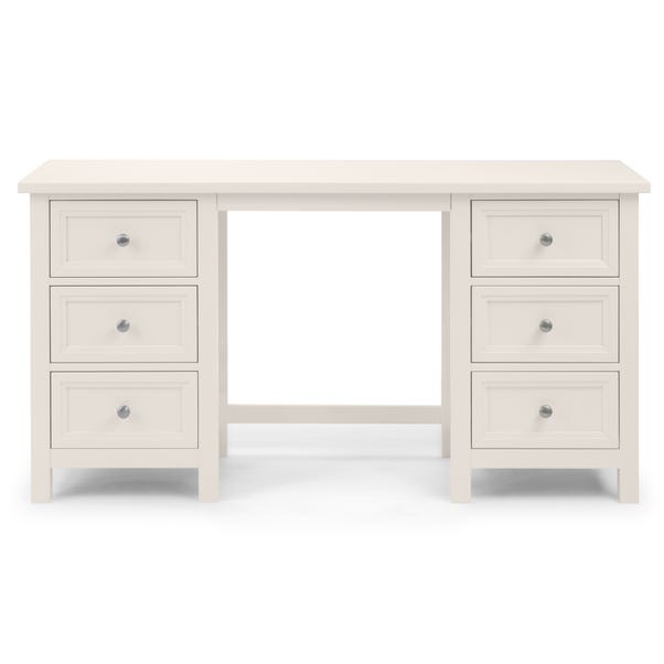 Maine 6 Drawer Dressing Table, White image 1 of 6