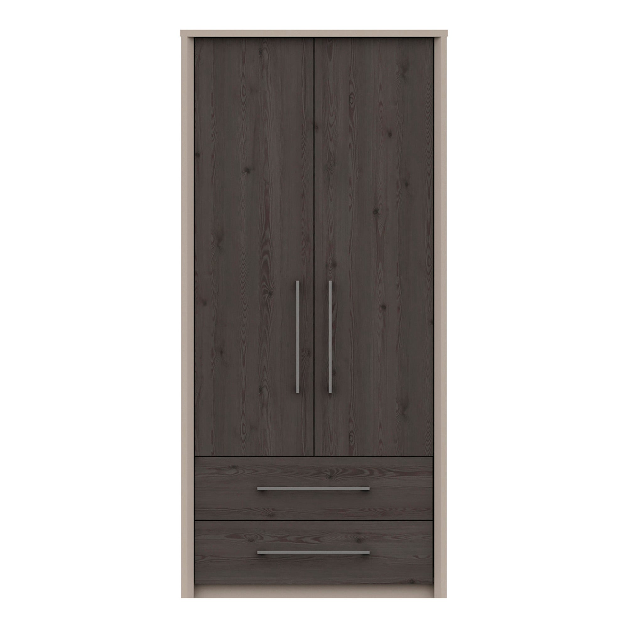 Dolan Double 2 Drawer Wardrobe Grey