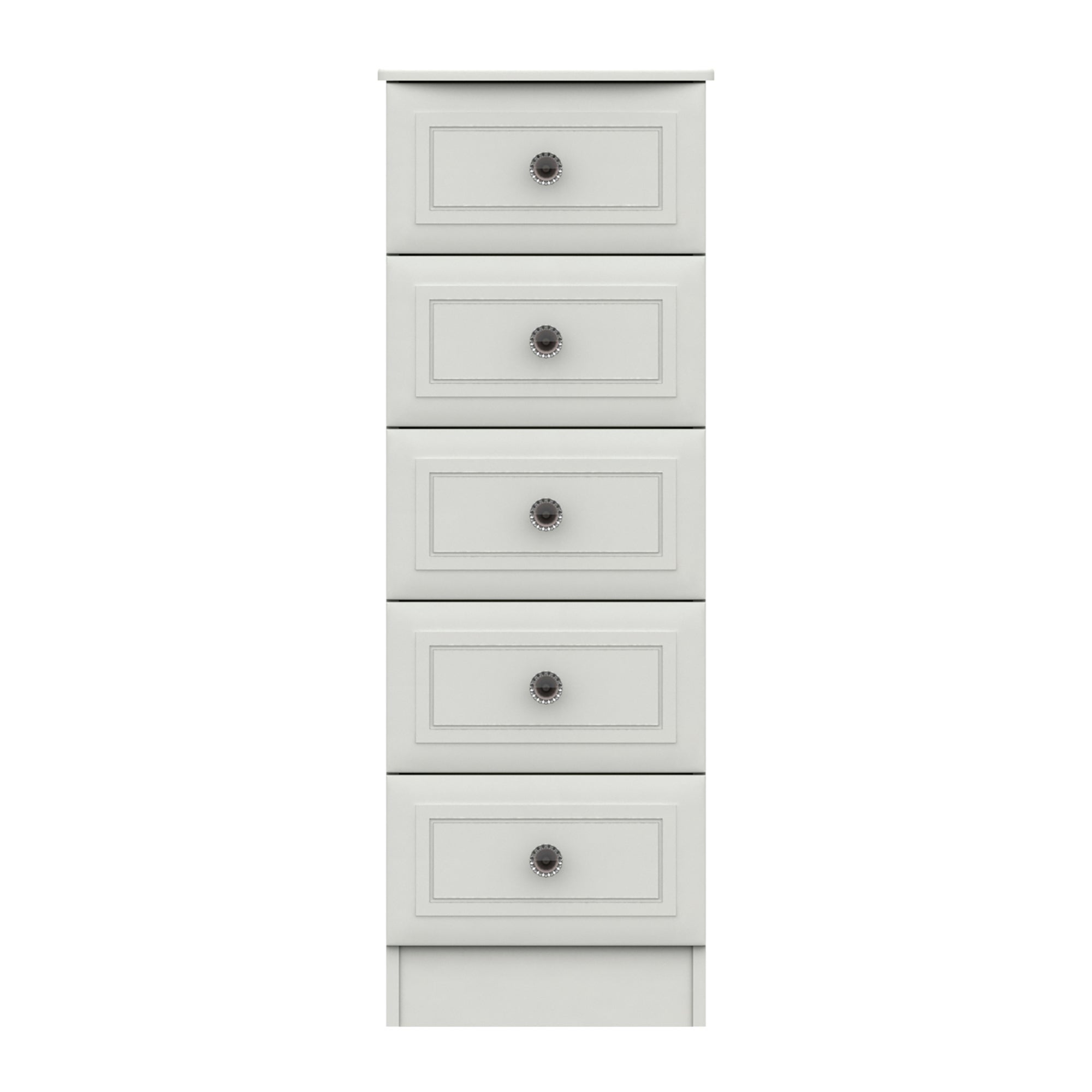 Portia Tall 5 Drawer Chest White