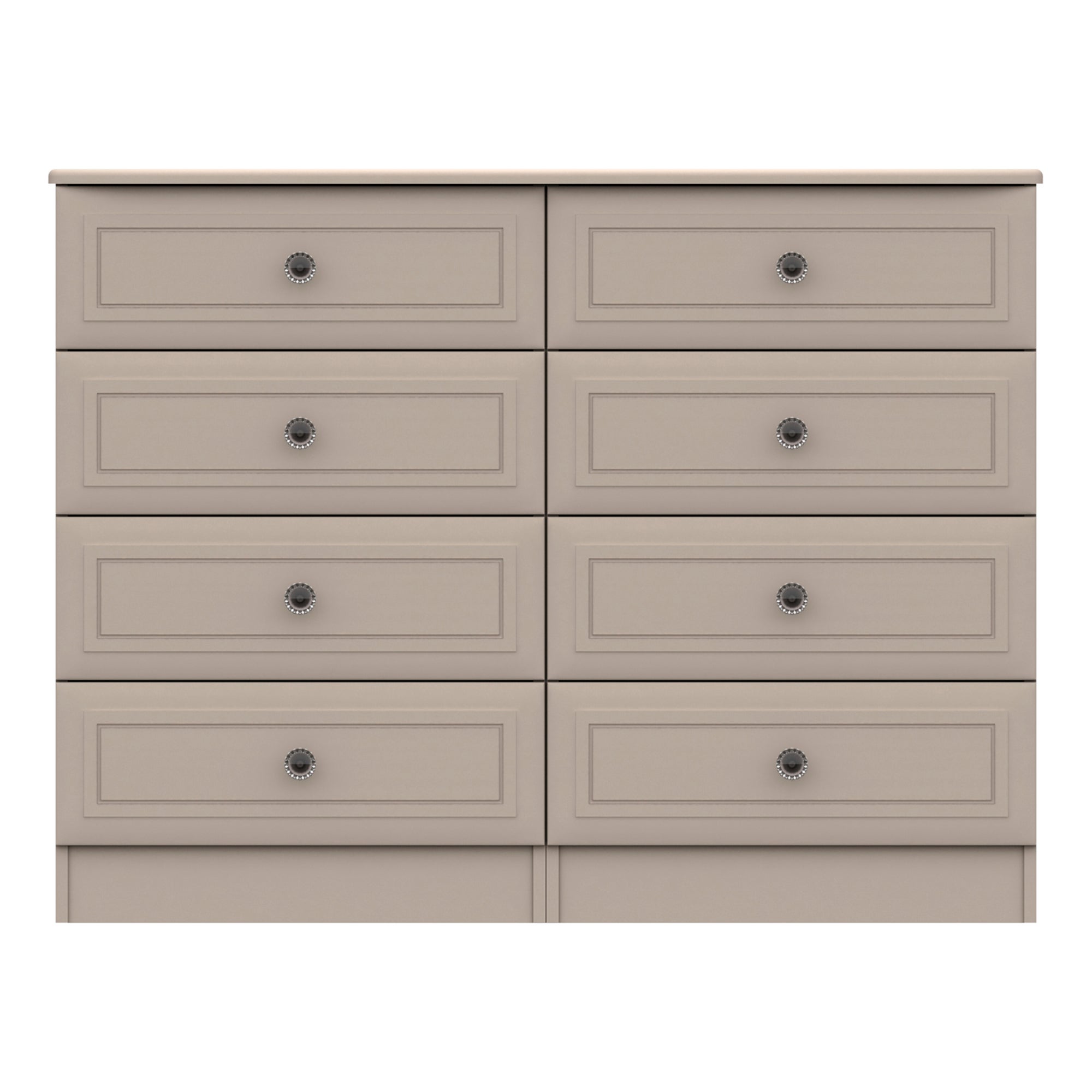 Portia Wide 8 Drawer Chest Brown