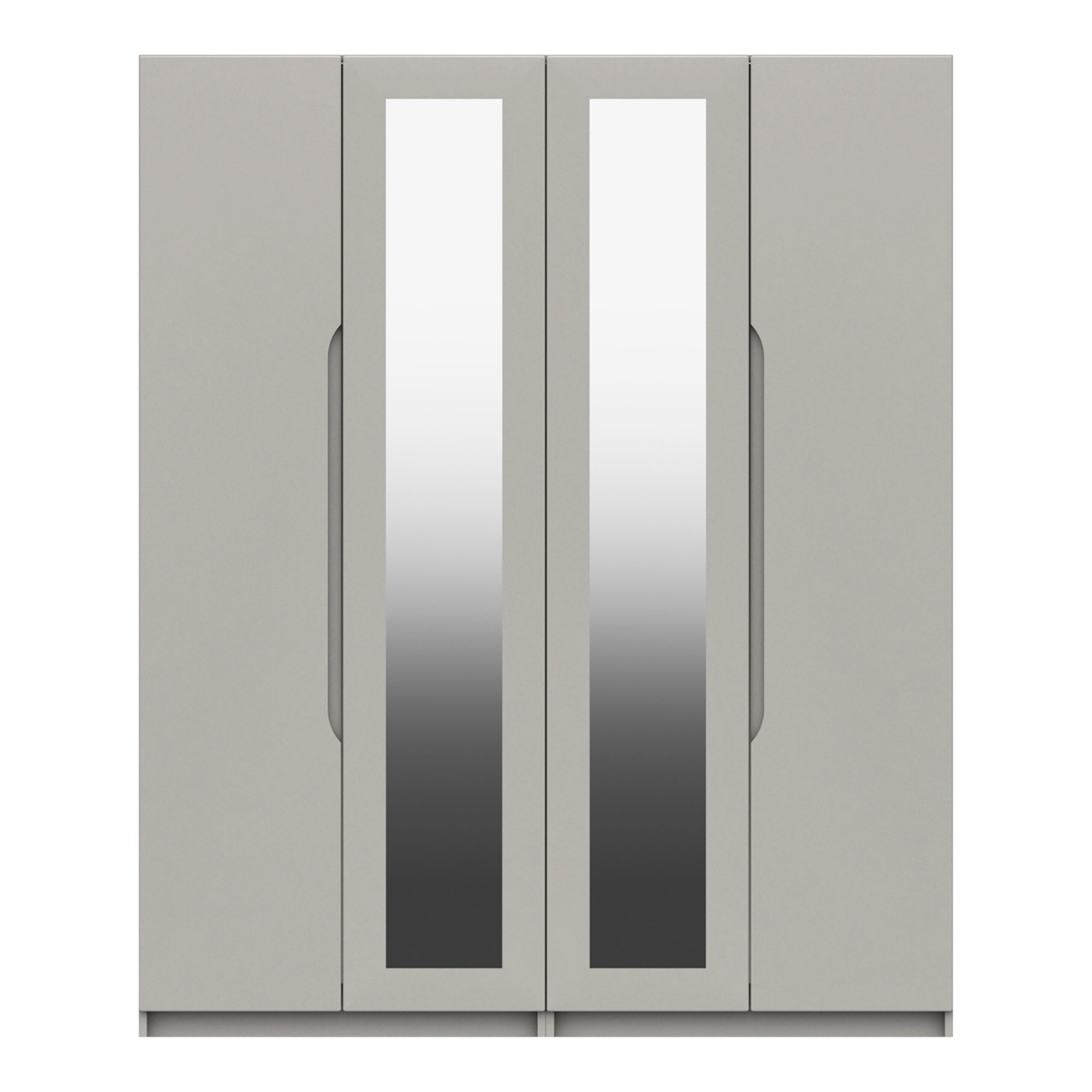Legato 4 Door Wardrobe Mirrored Grey