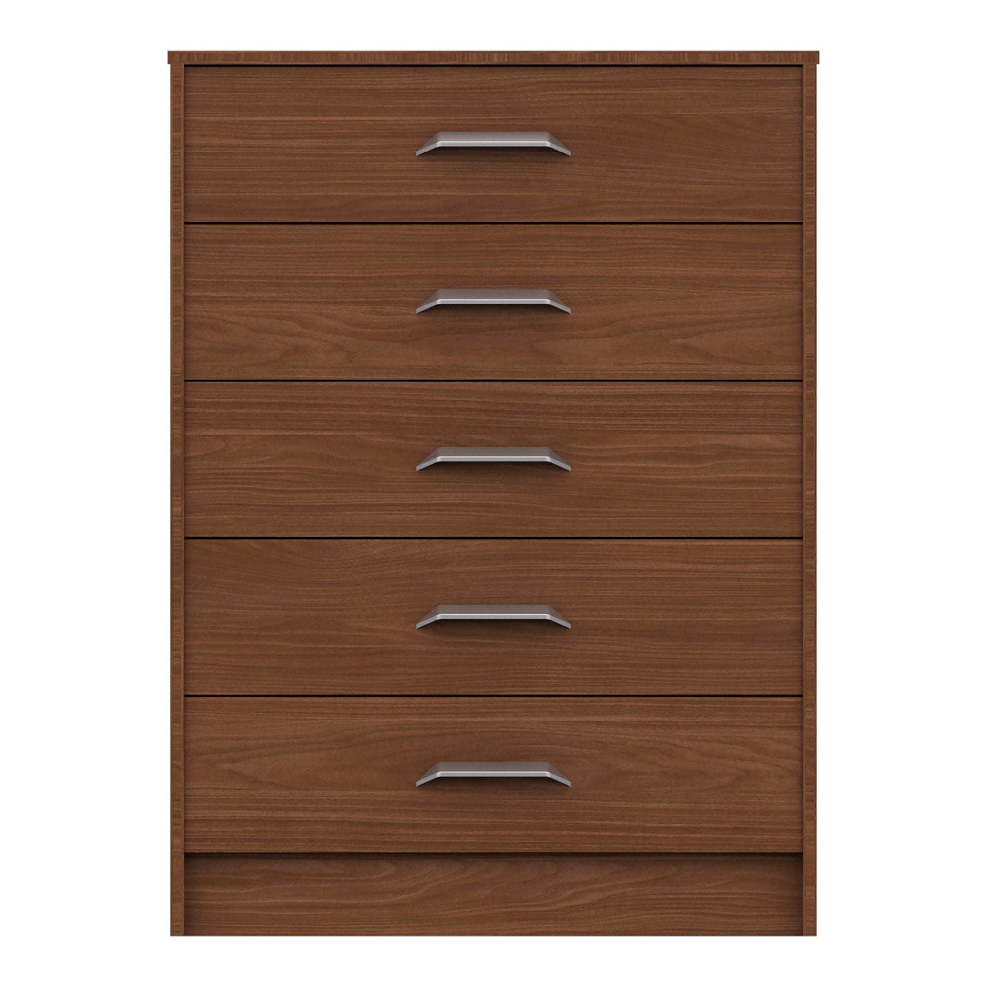 Florine 5 Drawer Chest Walnut Brown