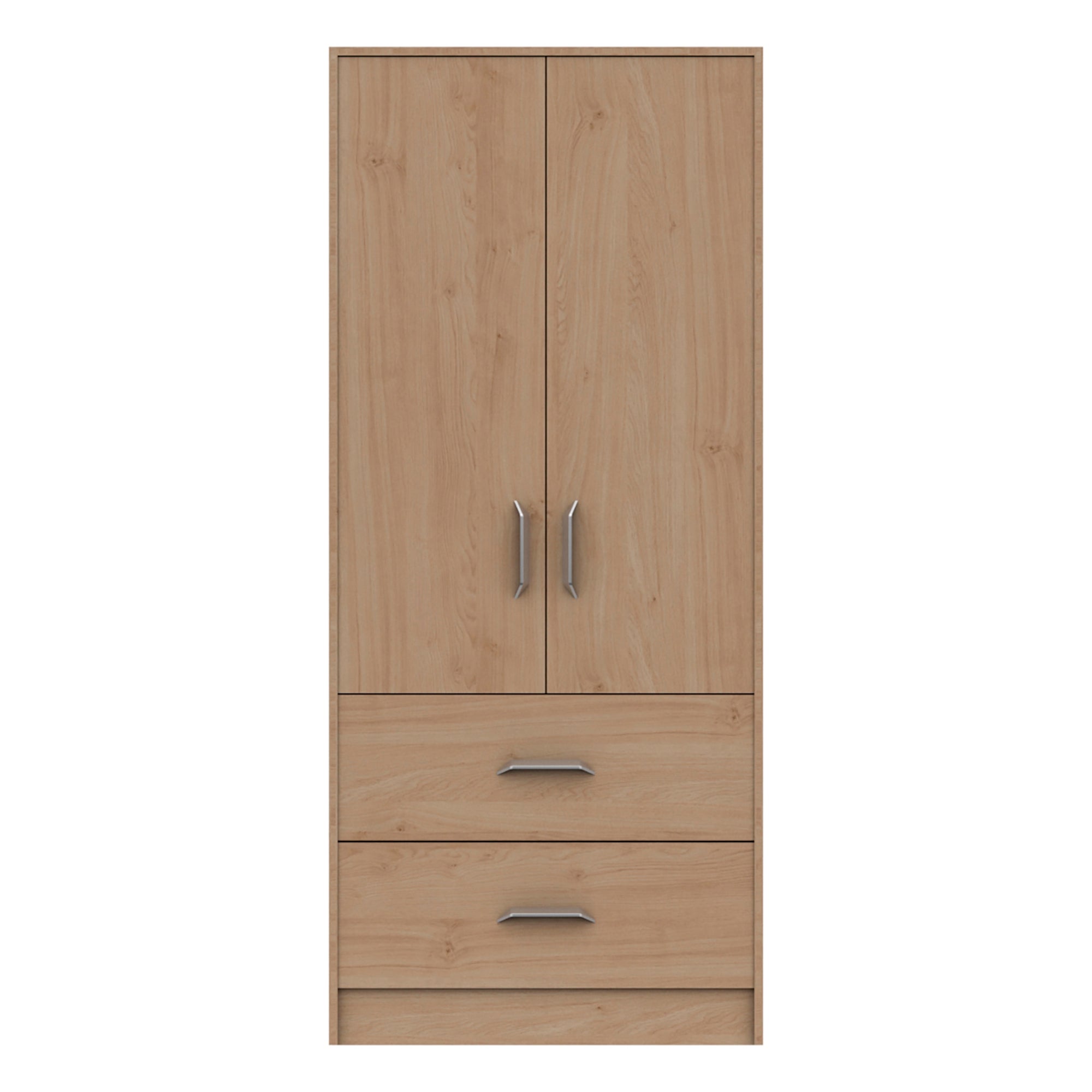 Florine Double 2 Drawer Wardrobe Brown