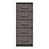 Parker Grey 5 Tall Chest of Drawers Dark Grey