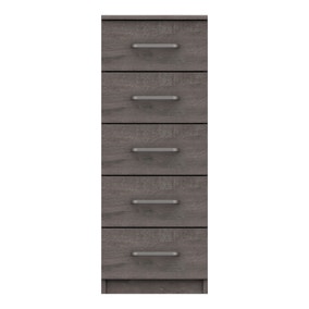 Parker Grey 5 Tall Chest of Drawers
