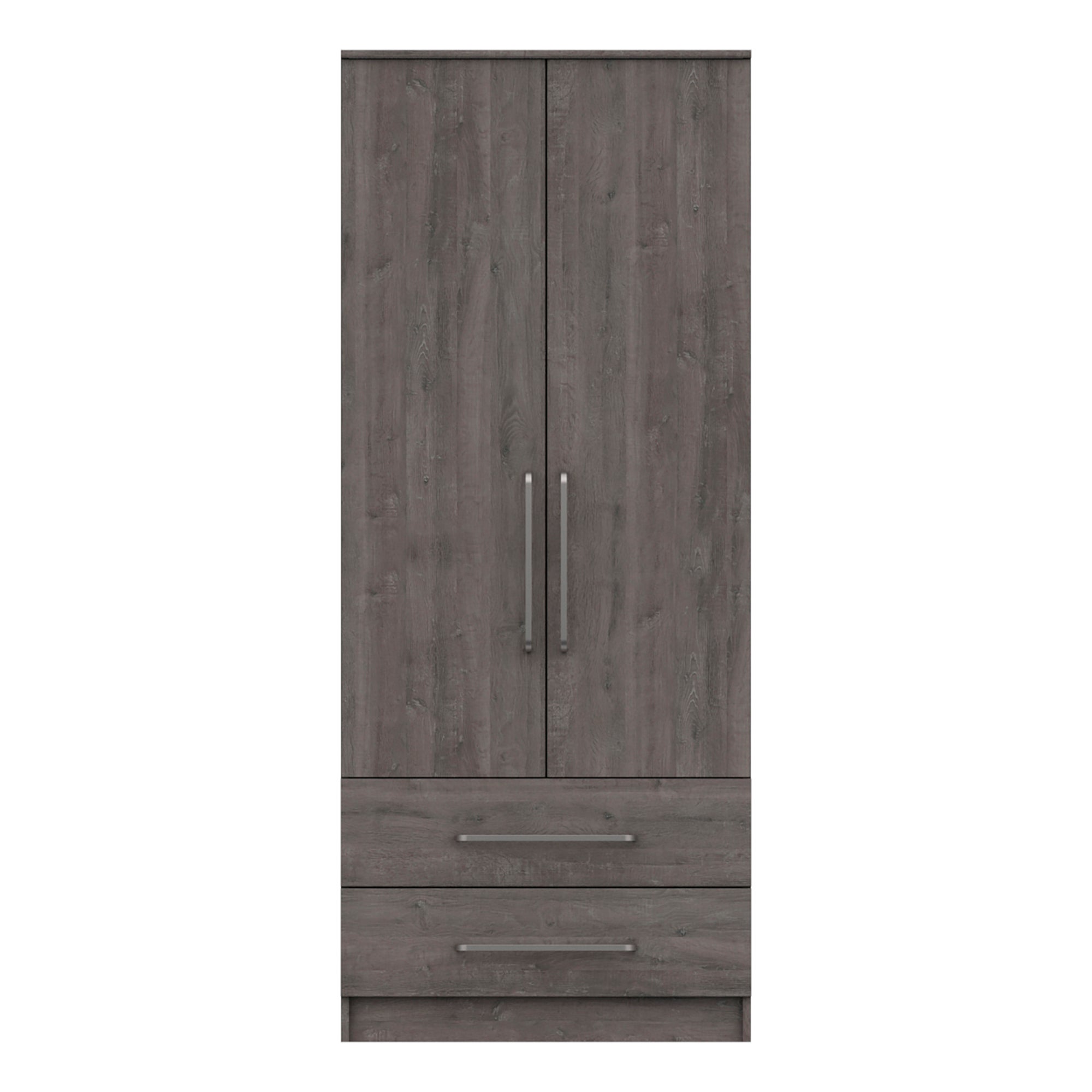 Parker Grey 2 Door Combi Wardrobe | Dunelm