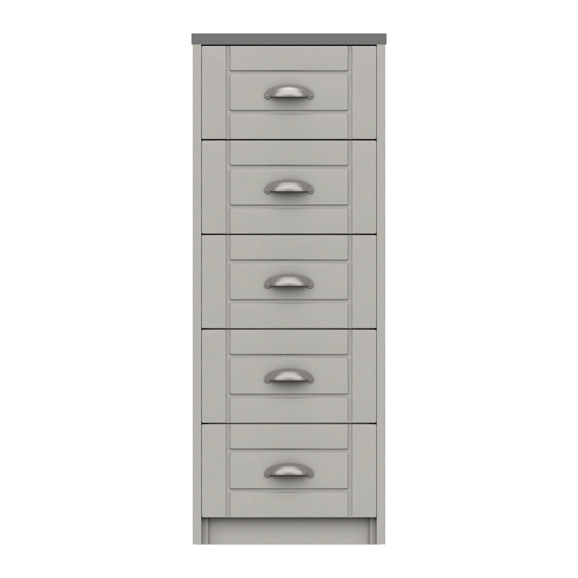 Darwin Tall 5 Drawer Chest Grey