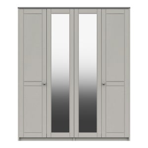 Darwin 4 Door Wardrobe- Mirrored