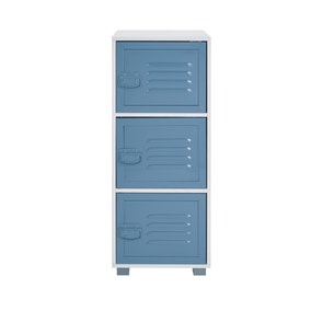 Blue Metal Door Cabinet