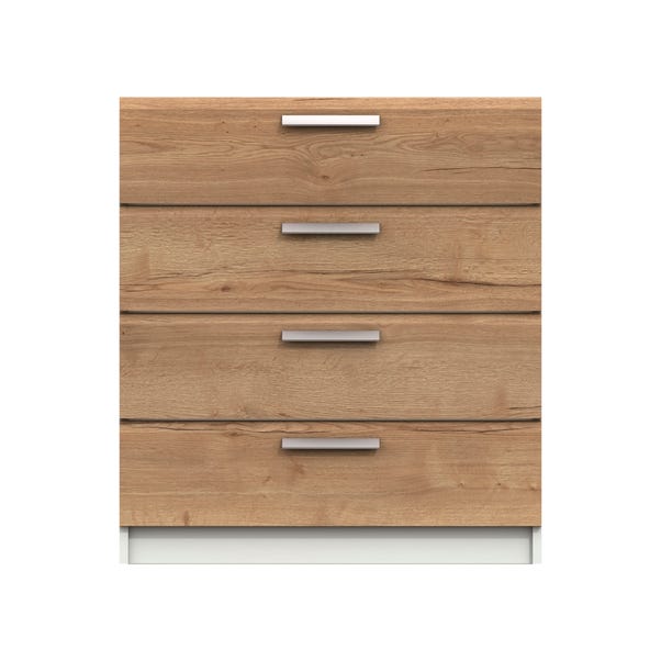 Piper 4 Drawer Chest Mid Oak (Brown)