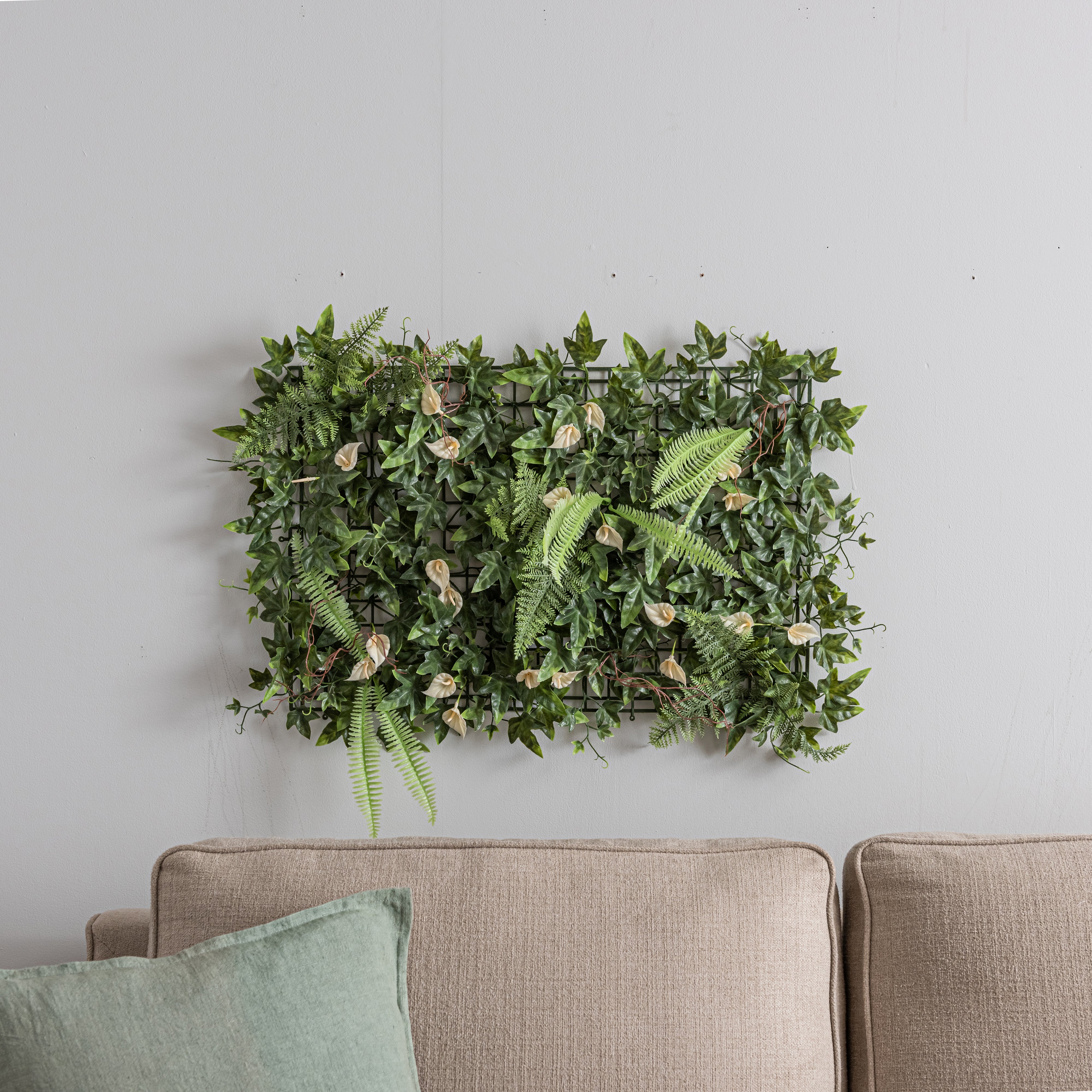 Artificial Lily and Mixed Foliage Flower Wall Panel