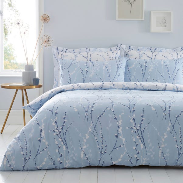 Belle Blue Reversible Duvet Cover and Pillowcase Set  undefined