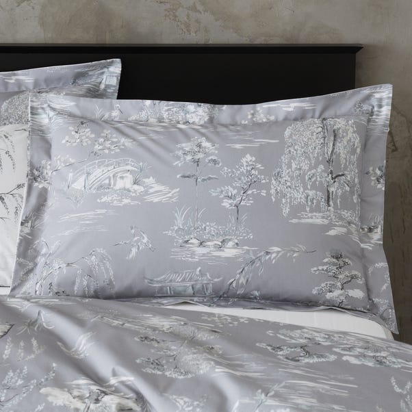 Chinoiserie Grey Oxford Pillowcase image 1 of 3