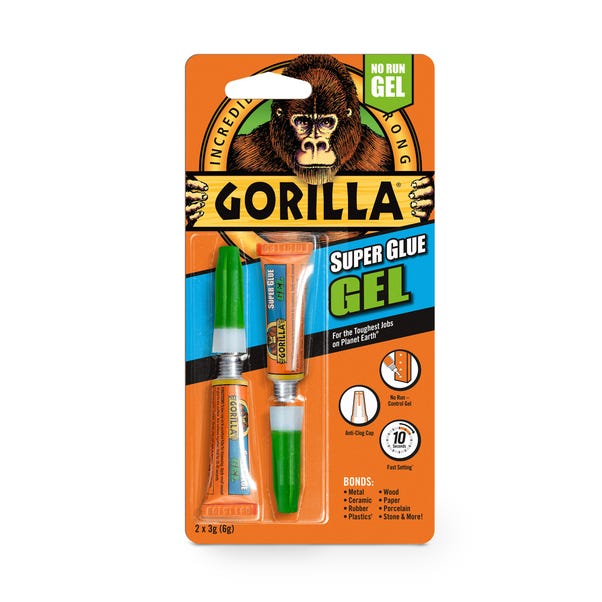 Gorilla 2 x 3g Super Glue Gel image 1 of 3