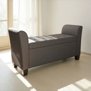 Verona Fabric Window Seat- Charcoal