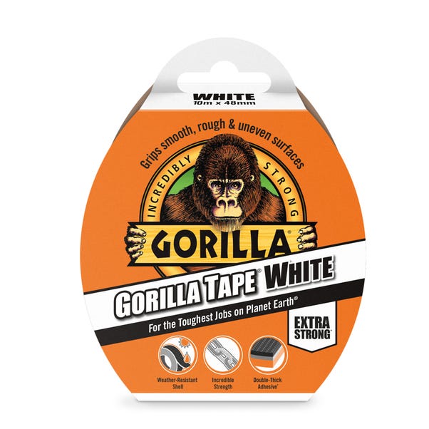 Gorilla 10m White Tape