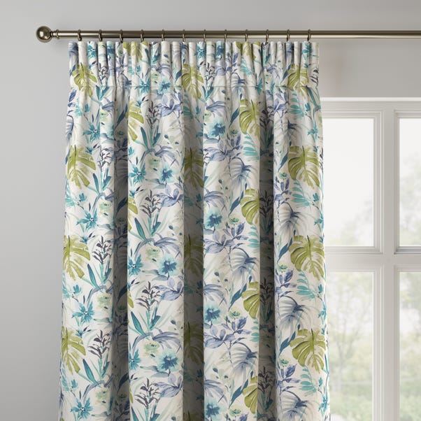 Funchal Made To Measure Fabric Sample Dunelm Funchal Made To Measure Fabric Sample, Navy And Green Curtains