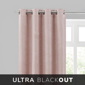 Isla Thermal Ultra Blackout Blush Eyelet Curtains