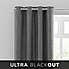 Montreal Thermal Blackout Ultra Charcoal Eyelet Curtains  undefined