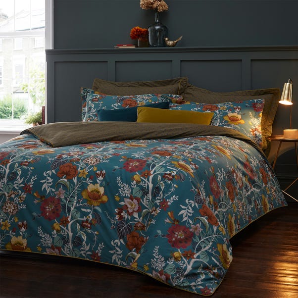 Riva Bloom Teal 100 Cotton Duvet Cover And Pillowcase Set Dunelm - Teal Blue Bedding Set Riva Bloom Teal 100 Cotton Duvet Cover And Pillowcase Set Dunelm - Teal Blue Bedding Set