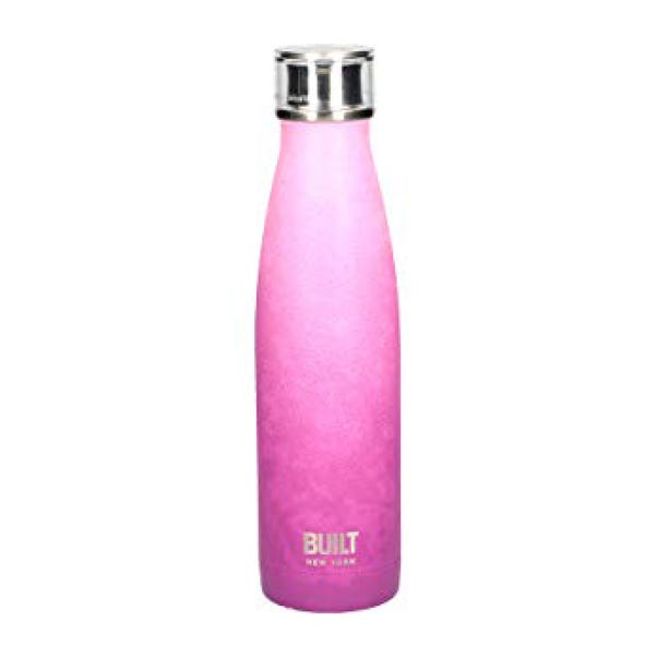 Built Pink Purple Ombre 500ml Stainless Steel Water Bottle image 1 of 1