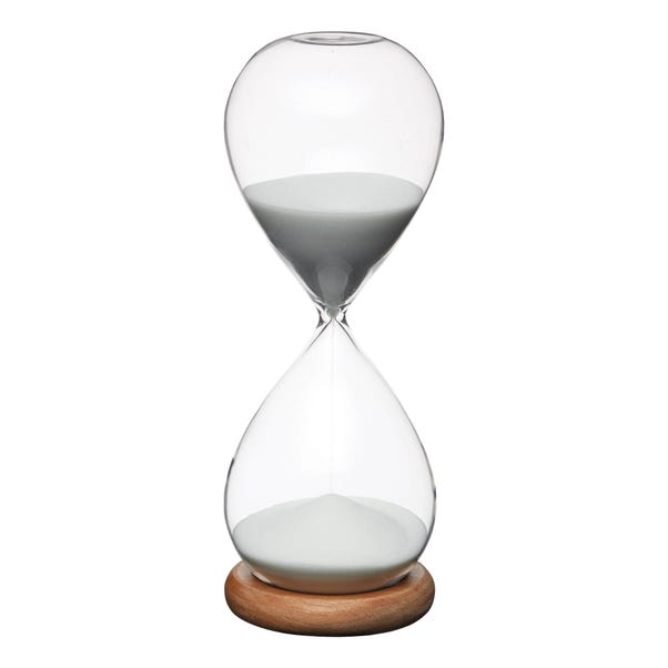KitchenCraft Natural Elements Hourglass Timer Clear