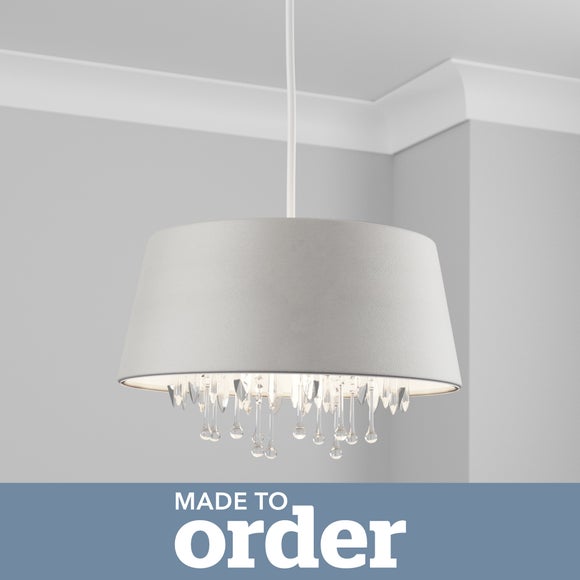 grey beaded light shade