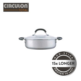 Circulon Total Stainless Steel Non-stick 24cm Casserole Pan